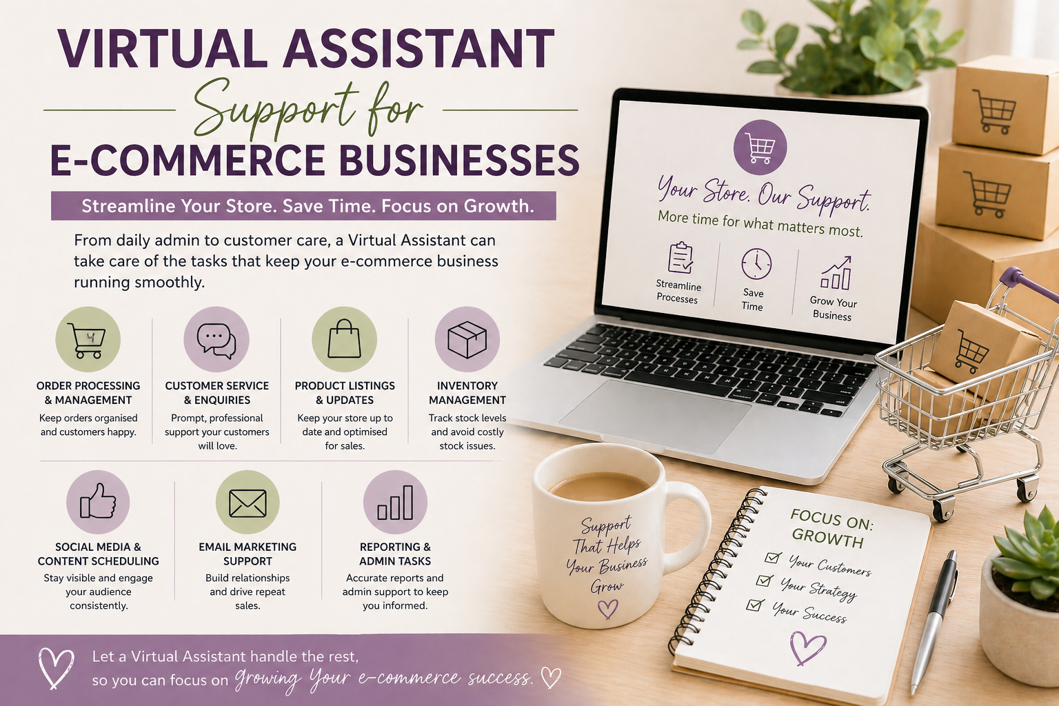 Virtual Assistant Support for E-commerce Businesses
